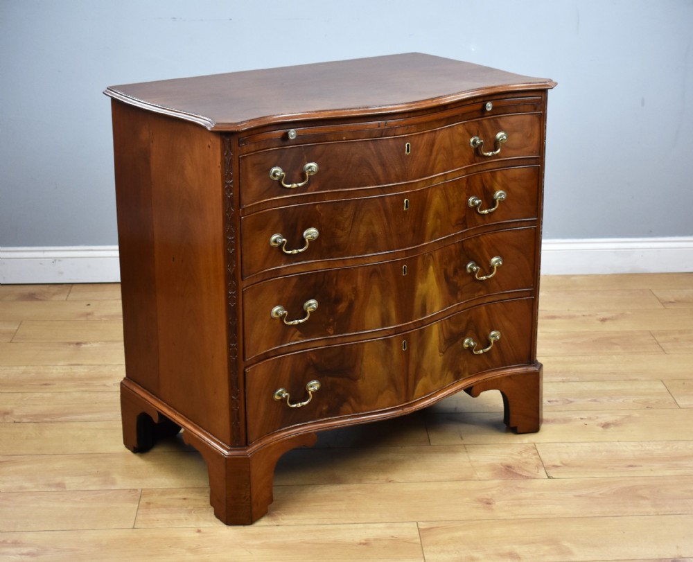 19th Century Mahogany Serpentine Chest Drawers