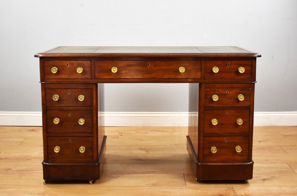 Victorian Mahogany Pedestal Desk View II