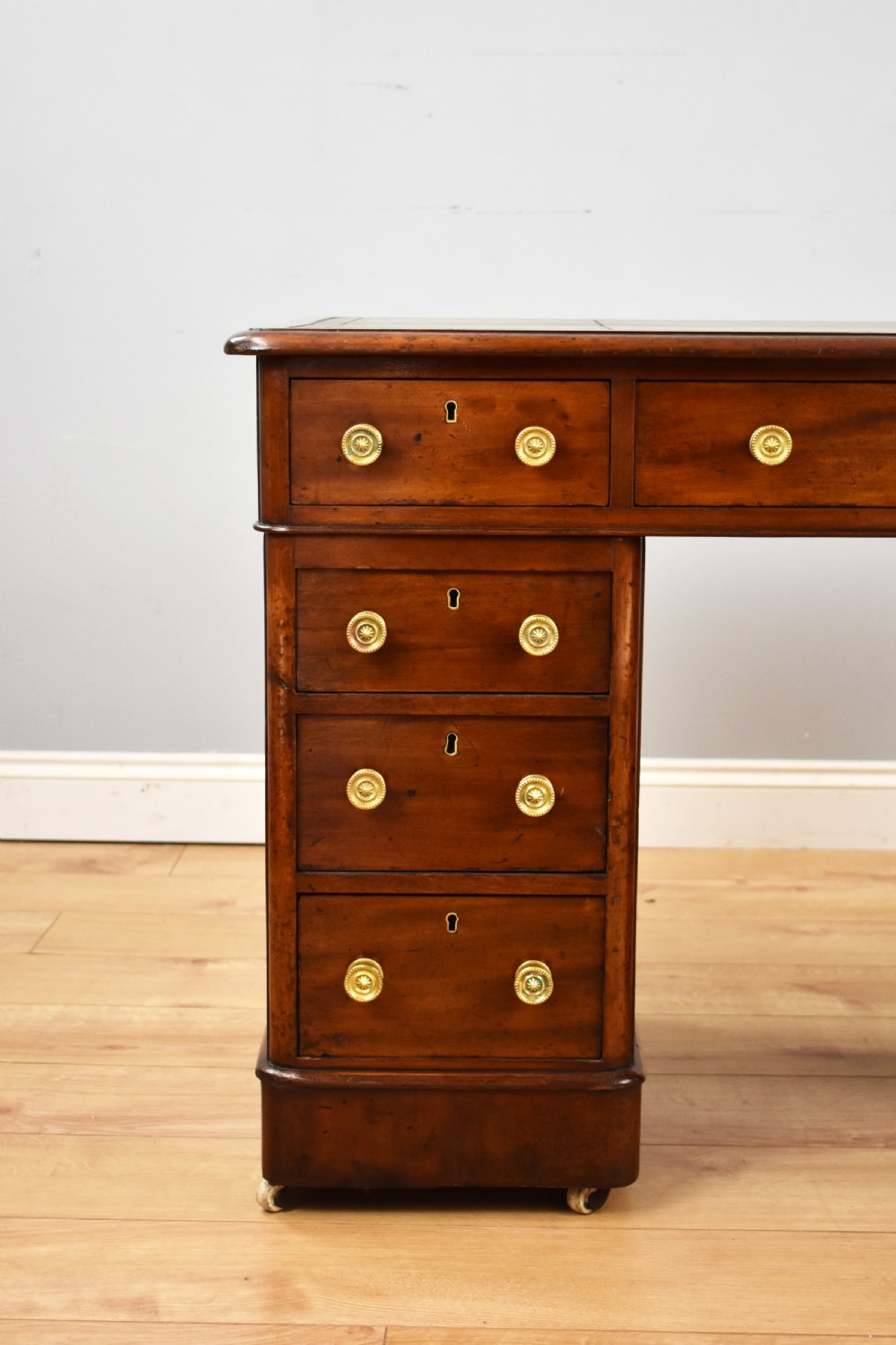 Victorian Mahogany Pedestal Desk View III
