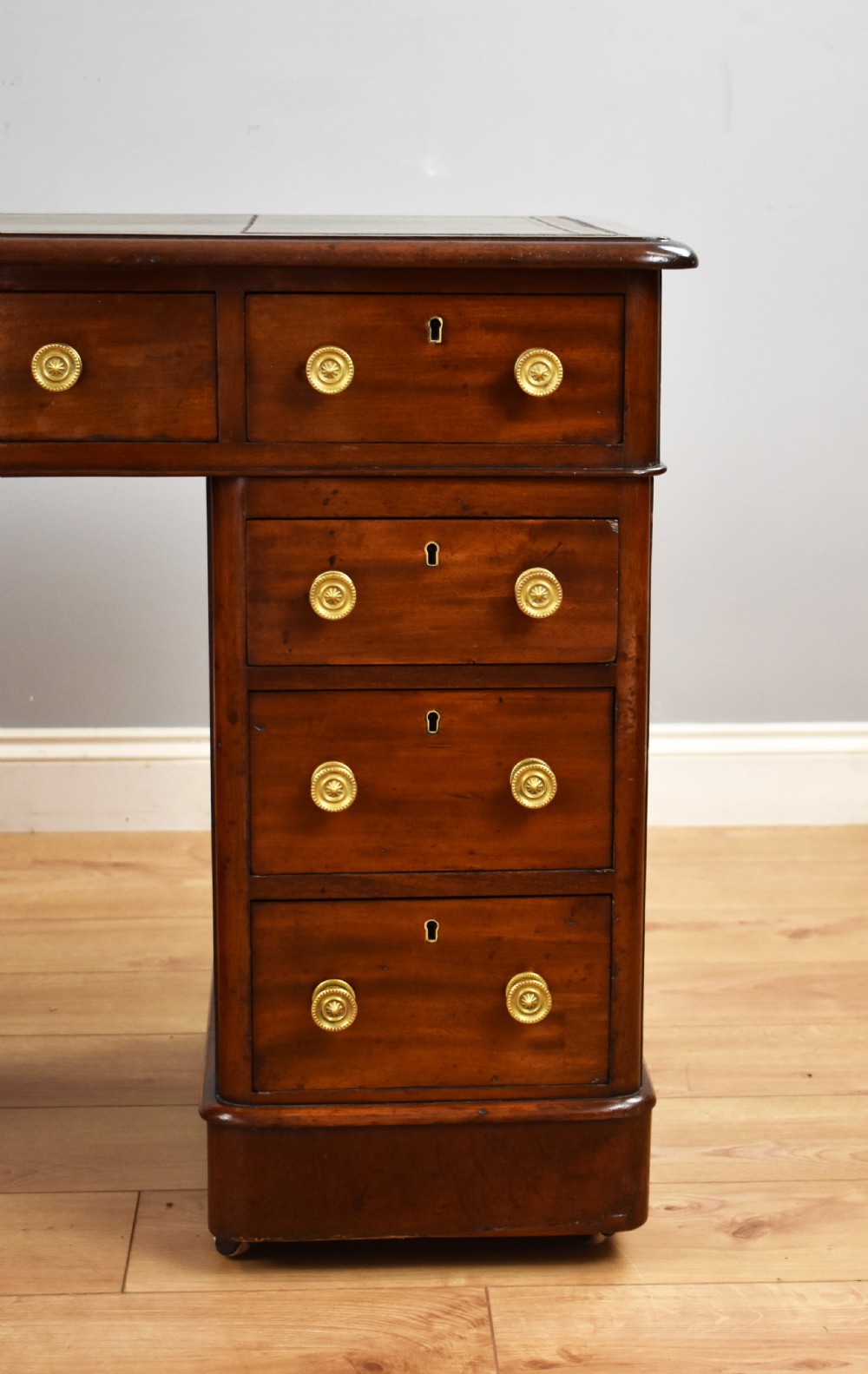Victorian Mahogany Pedestal Desk View V