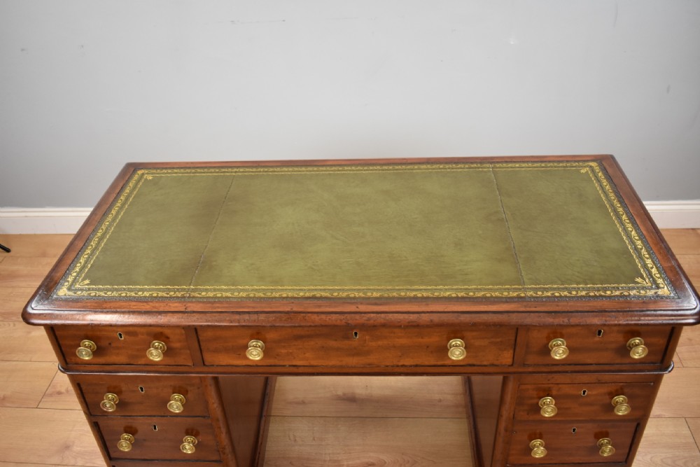 Victorian Mahogany Pedestal Desk View VI