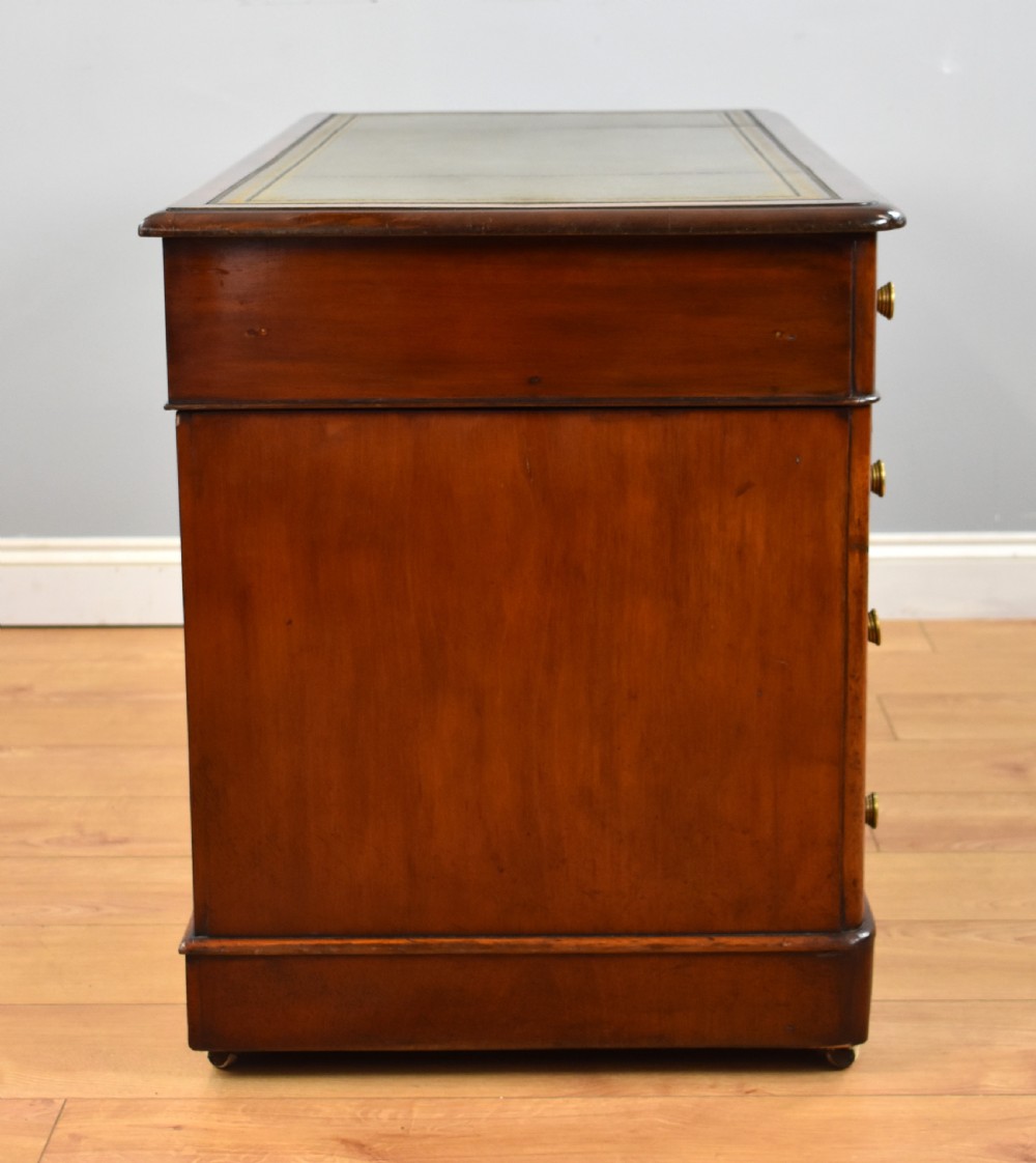 Victorian Mahogany Pedestal Desk View VII