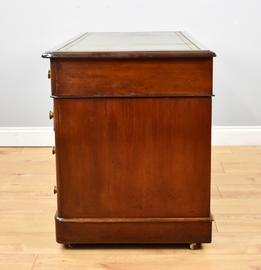 Victorian Mahogany Pedestal Desk View IX