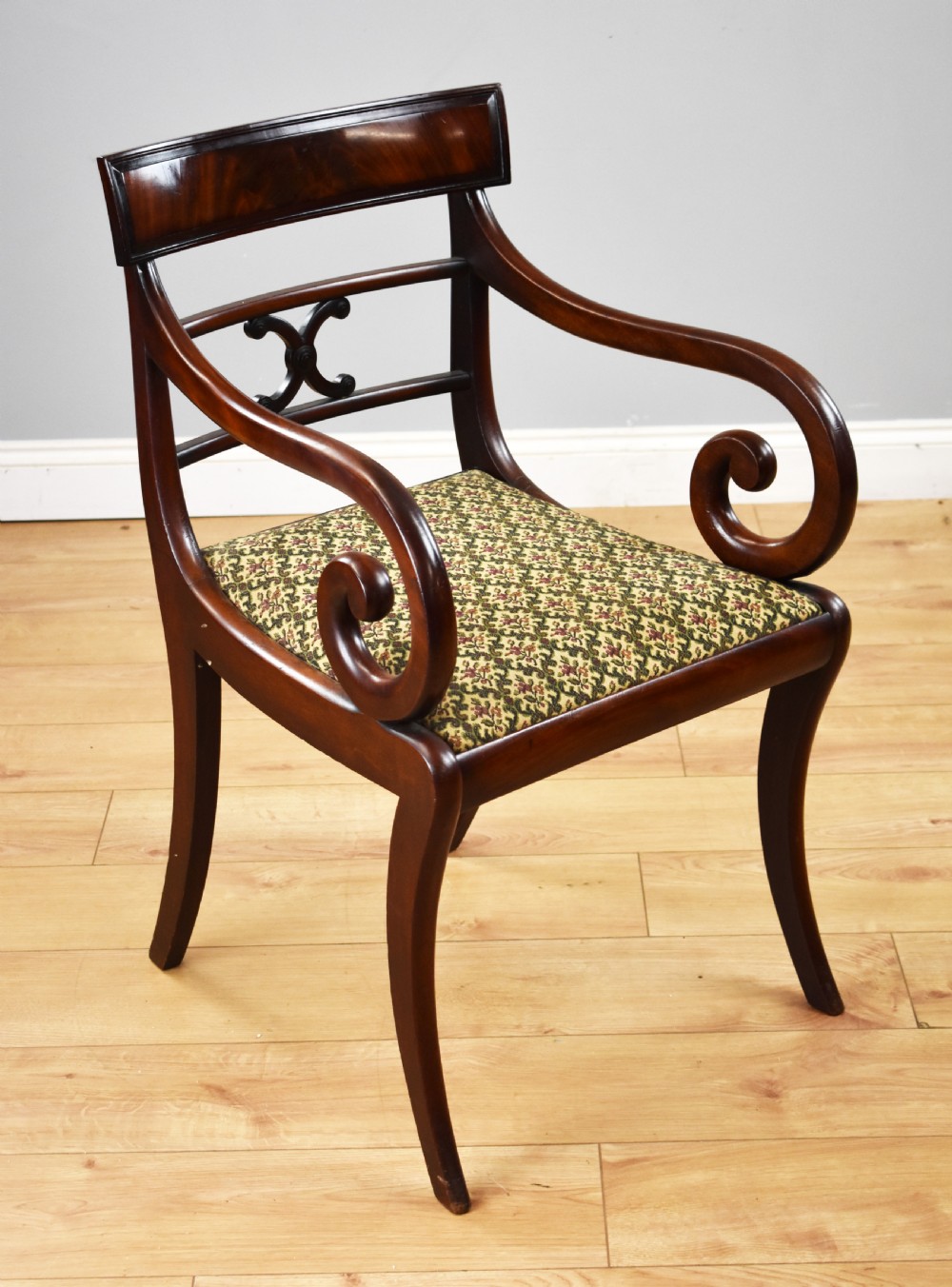 Set of 8 Regency Style Mahogany Dining Chairs View II
