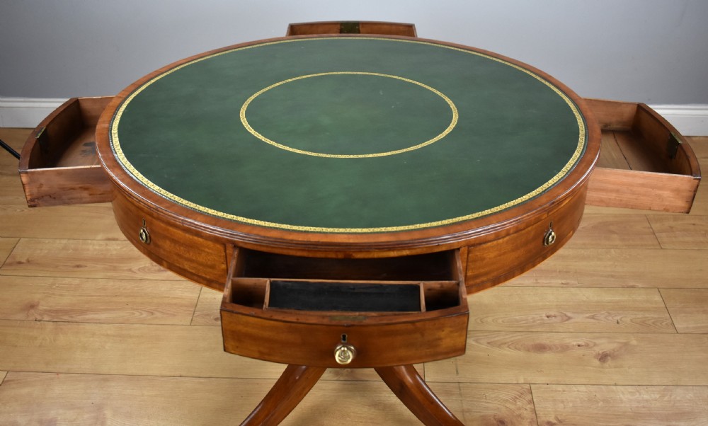 Regency Mahogany Drum Table View VI