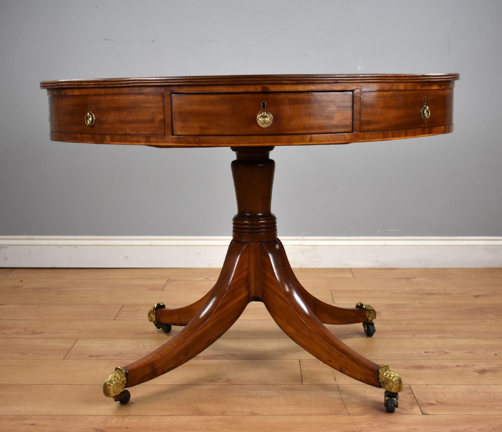 Regency Mahogany Drum Table View VIII