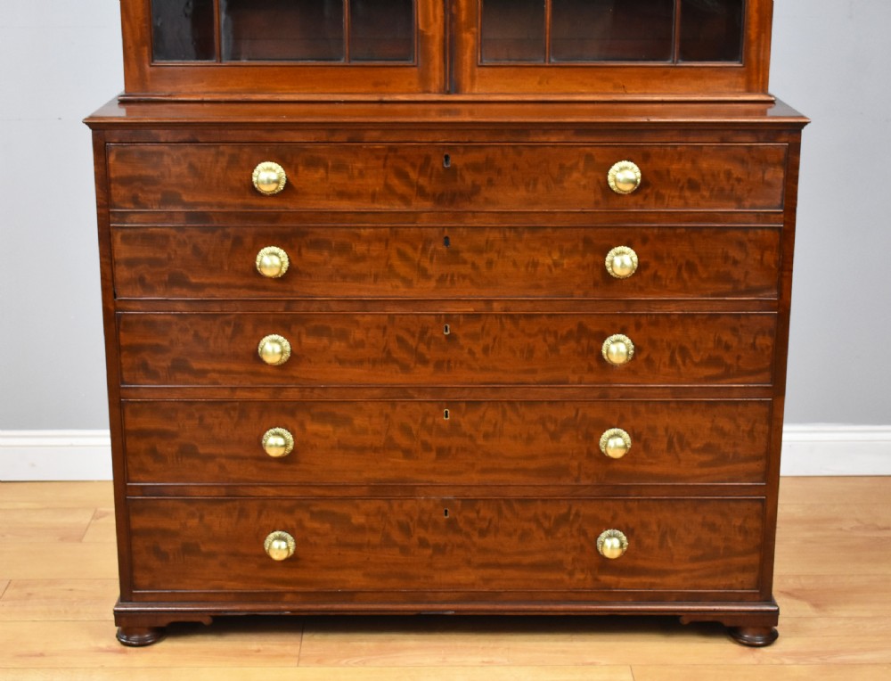 George III Mahogany Secretaire Bookcase View III