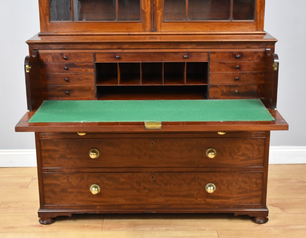 George III Mahogany Secretaire Bookcase View IV