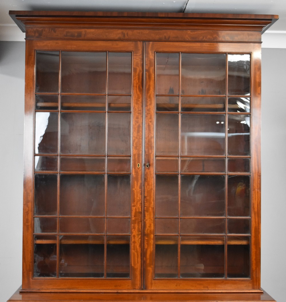 George III Mahogany Secretaire Bookcase View VI
