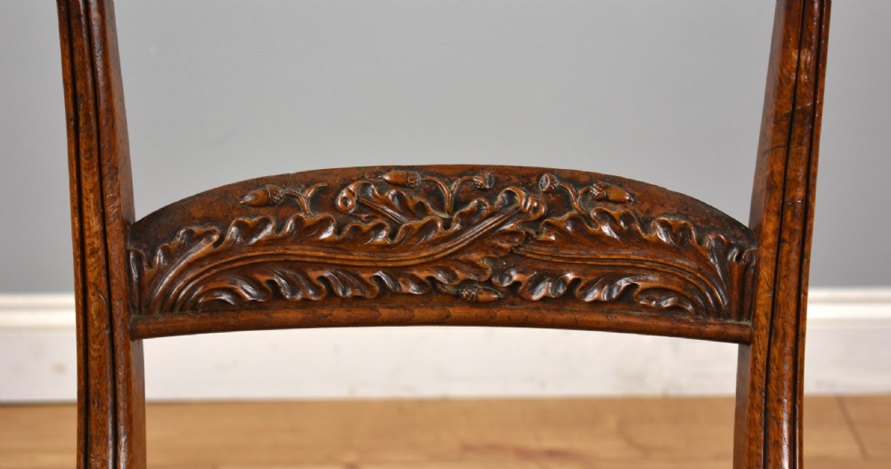 Set of 4 Regency Pollard Oak and Brass Inlaid Dining Chairs View VIII