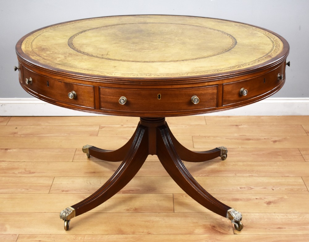 Edwardian Mahogany Drum Table
