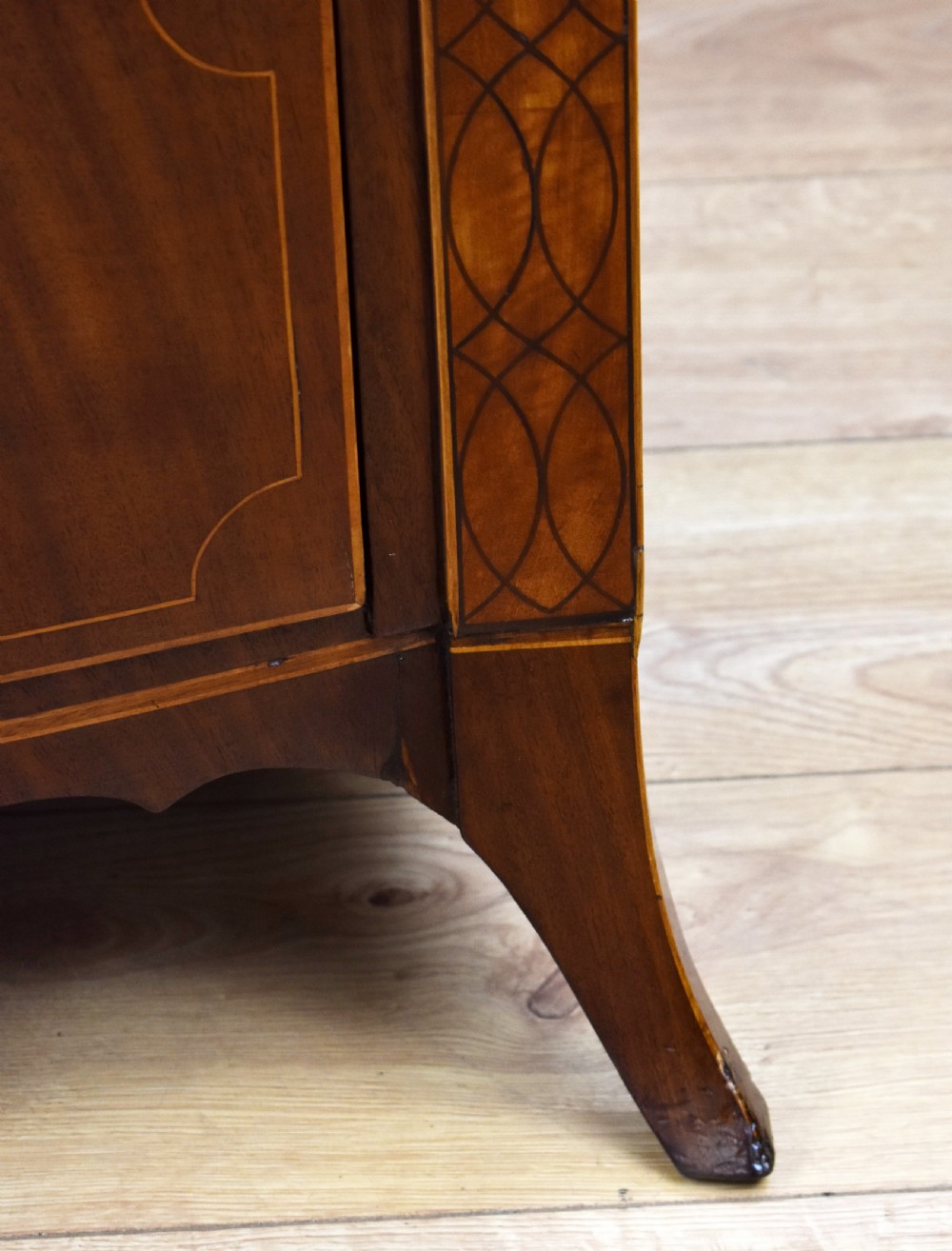 George III Mahogany Inlaid Bow Front Chest View VIII