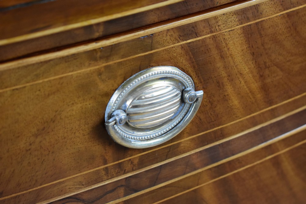 George III Mahogany Inlaid Bow Front Chest View IX