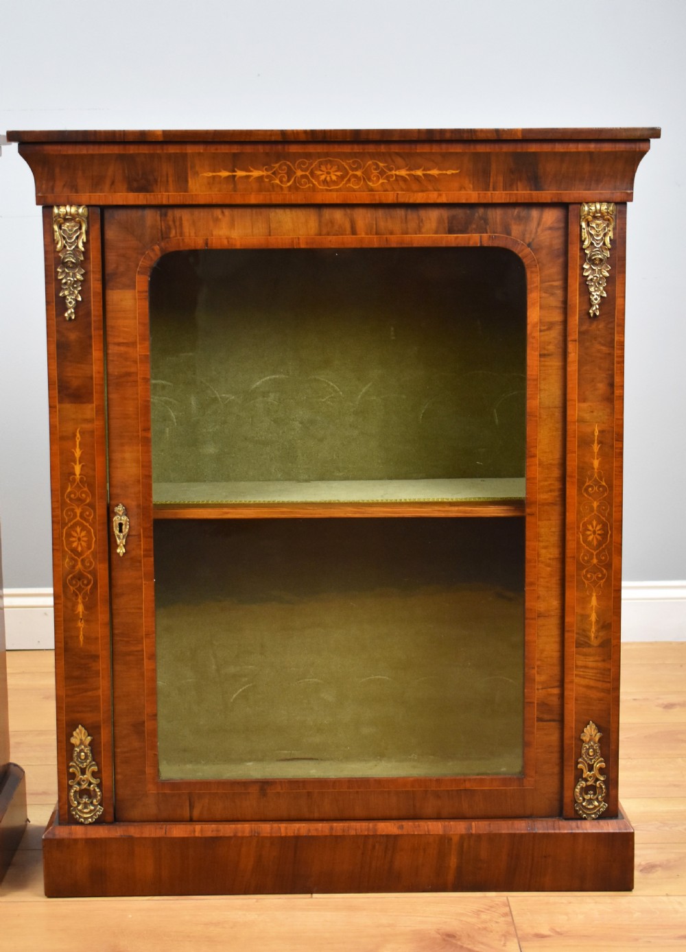 Pair of Victorian Walnut Inlaid Pier Cabinets View IV