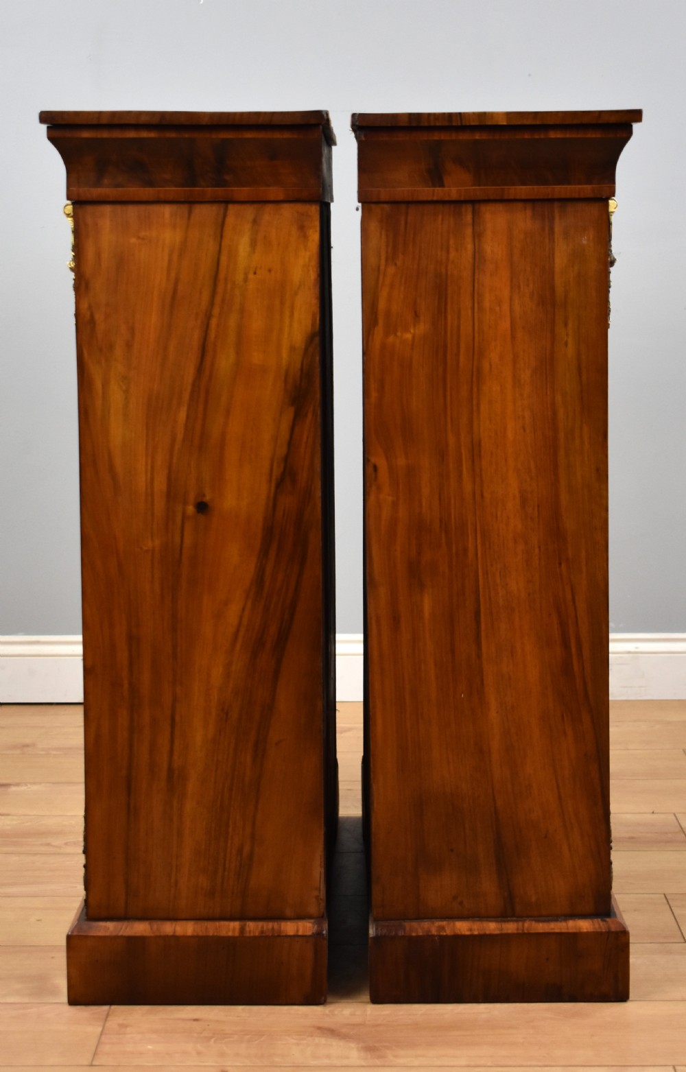 Pair of Victorian Walnut Inlaid Pier Cabinets View VII