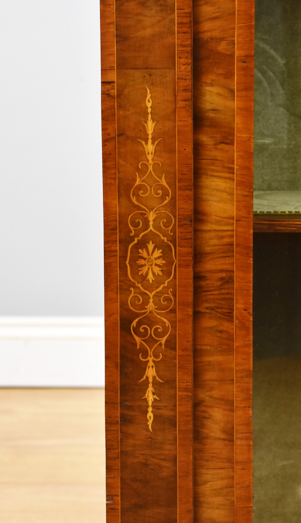 Pair of Victorian Walnut Inlaid Pier Cabinets View XI