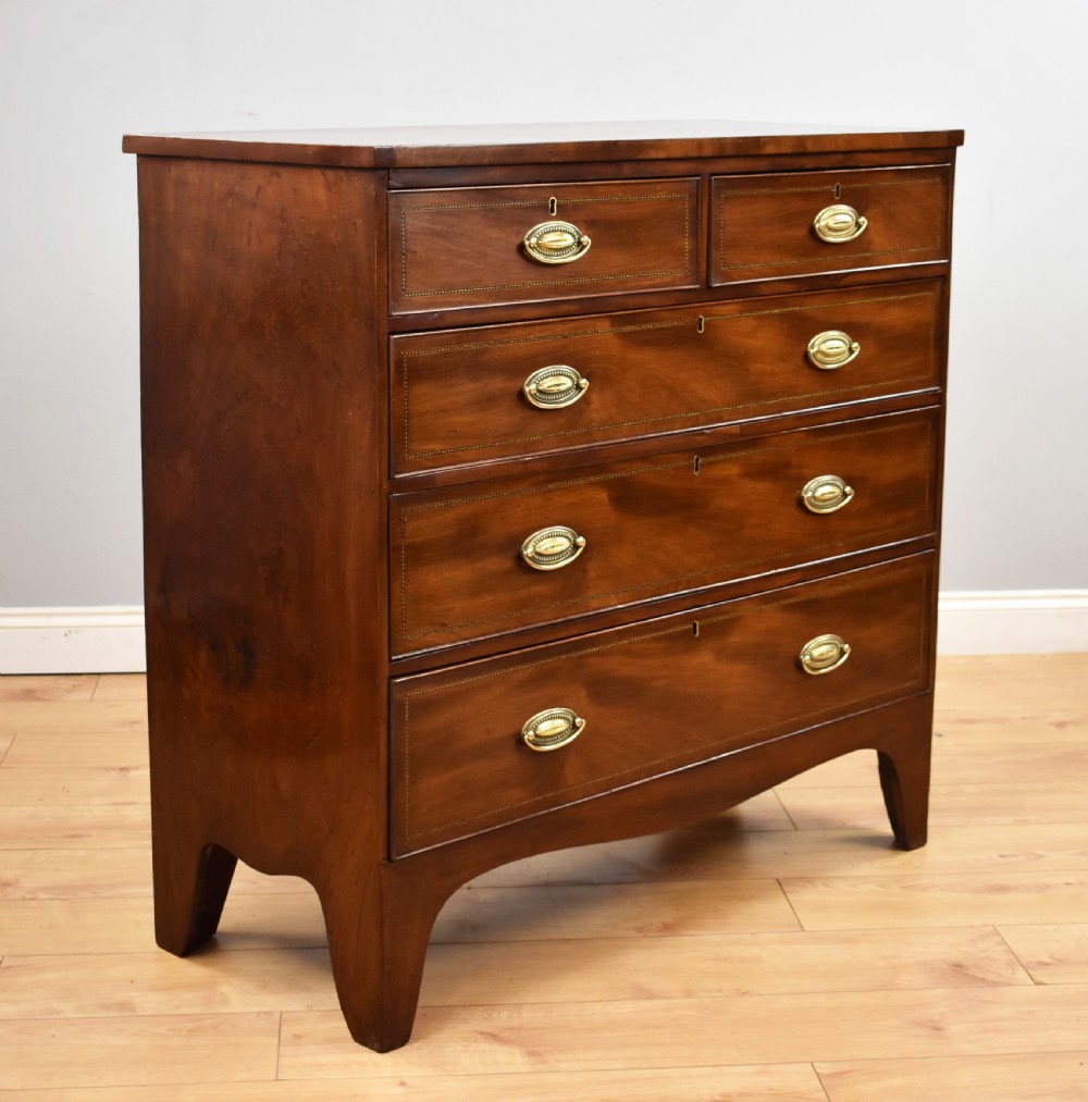 Antique Mahogany Inlaid Chest of Drawers