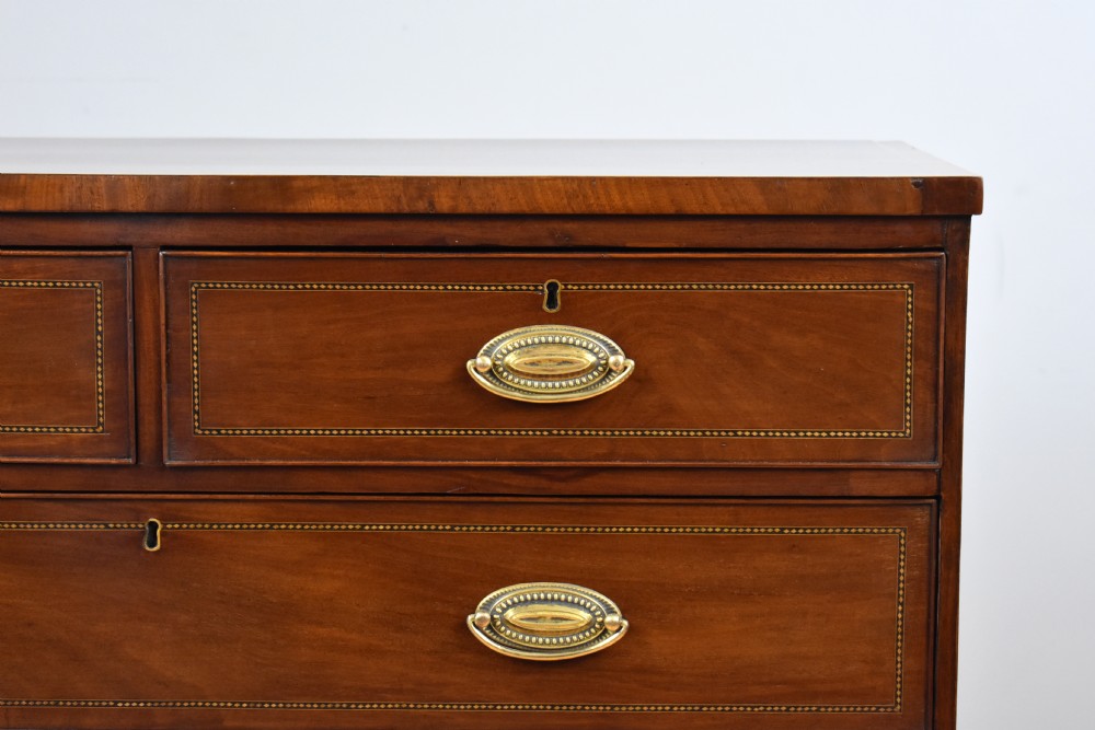 Antique Mahogany Inlaid Chest of Drawers View IX