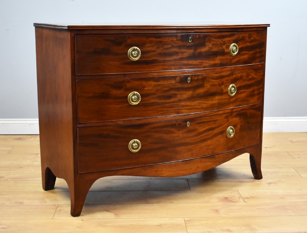 Regency Mahogany Bow Front Chest of Drawers