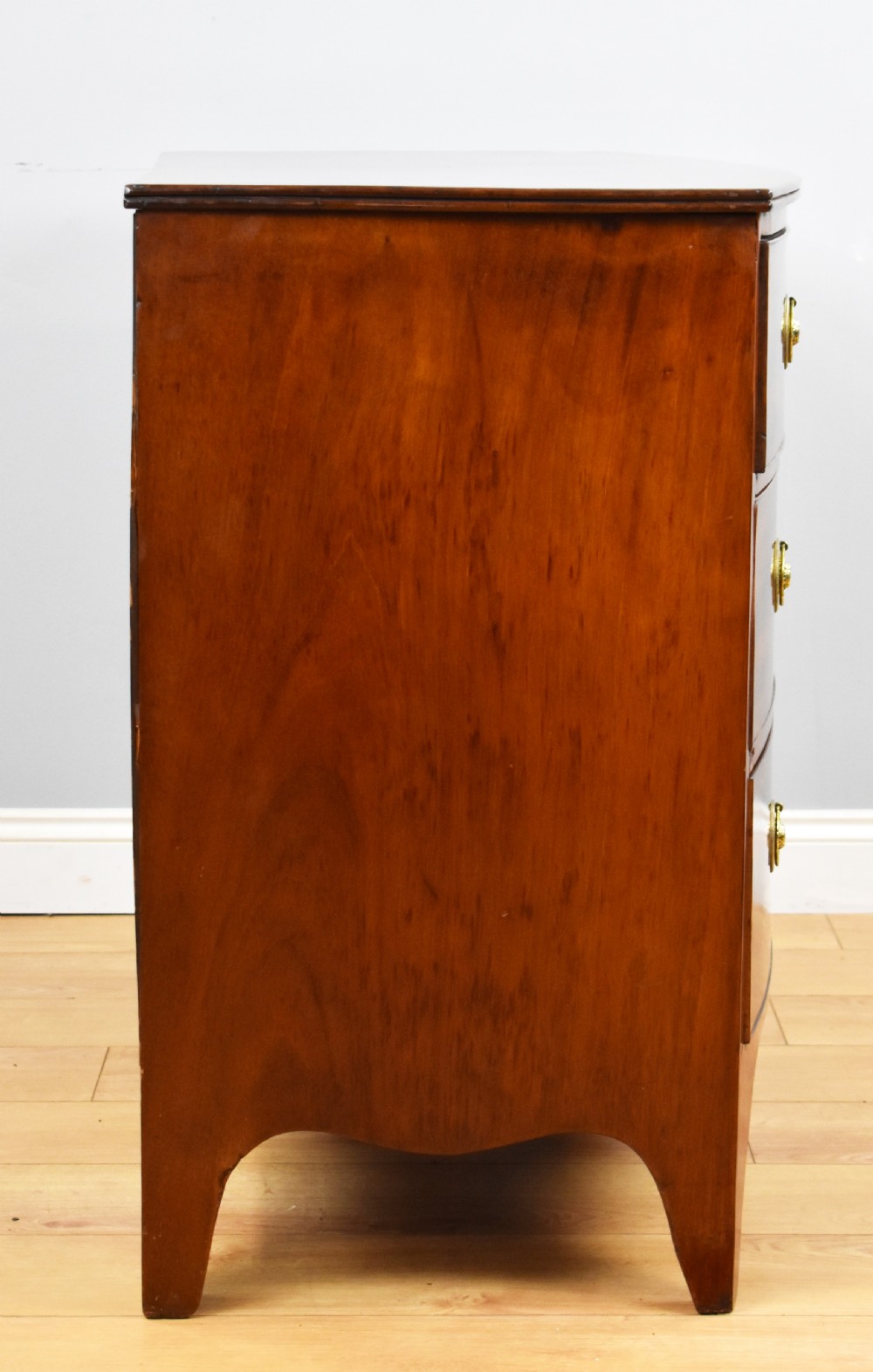 Regency Mahogany Bow Front Chest of Drawers View III