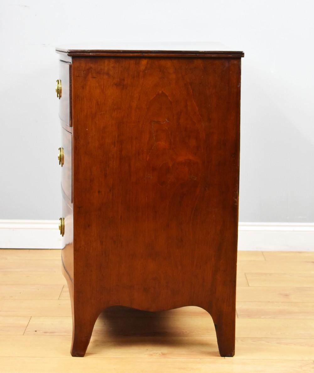 Regency Mahogany Bow Front Chest of Drawers View V
