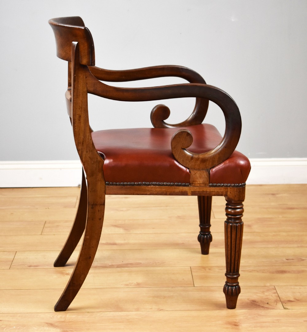 Regency Mahogany Open Armchair View III