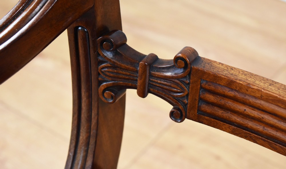 Regency Mahogany Open Armchair View VIII