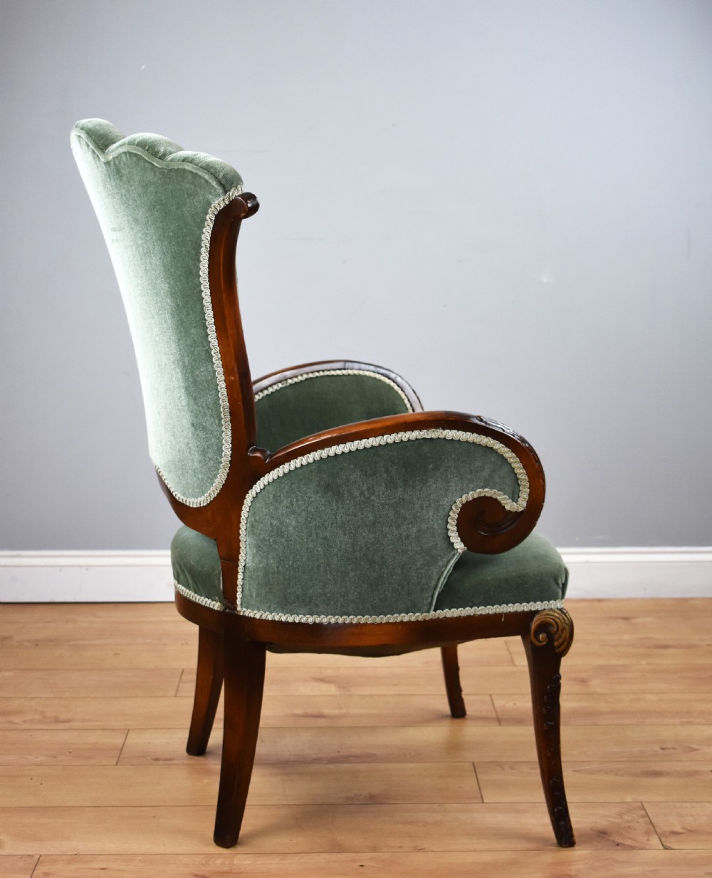 Victorian Mahogany Drawing Room Chair View III