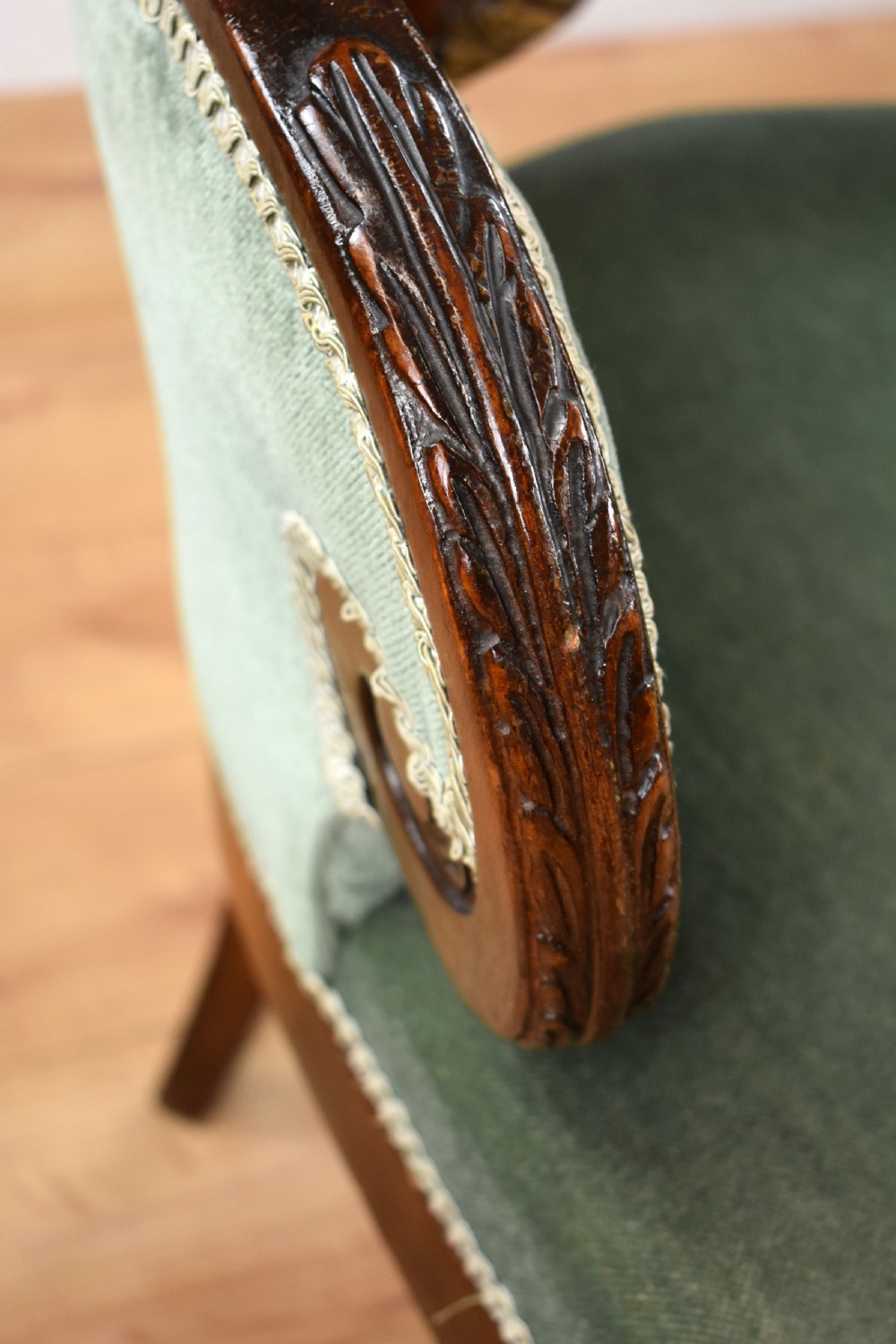 Victorian Mahogany Drawing Room Chair View X