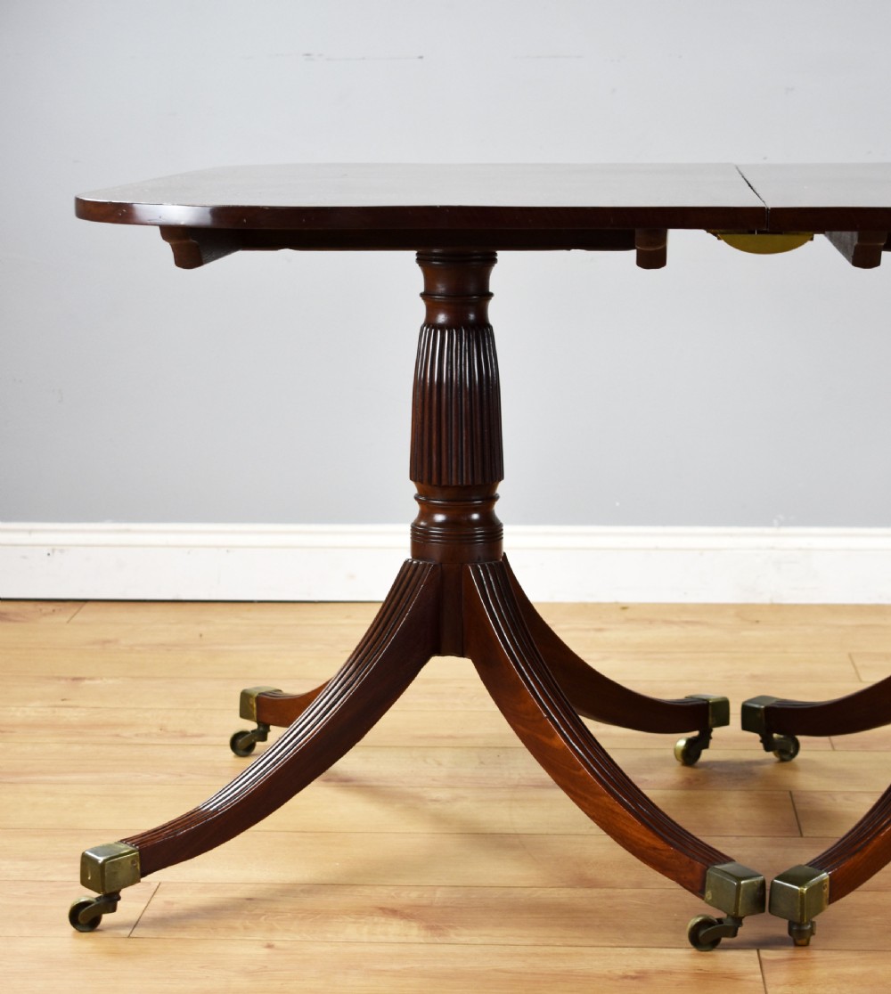 Regency Mahogany Pedestal Dining Table View IV