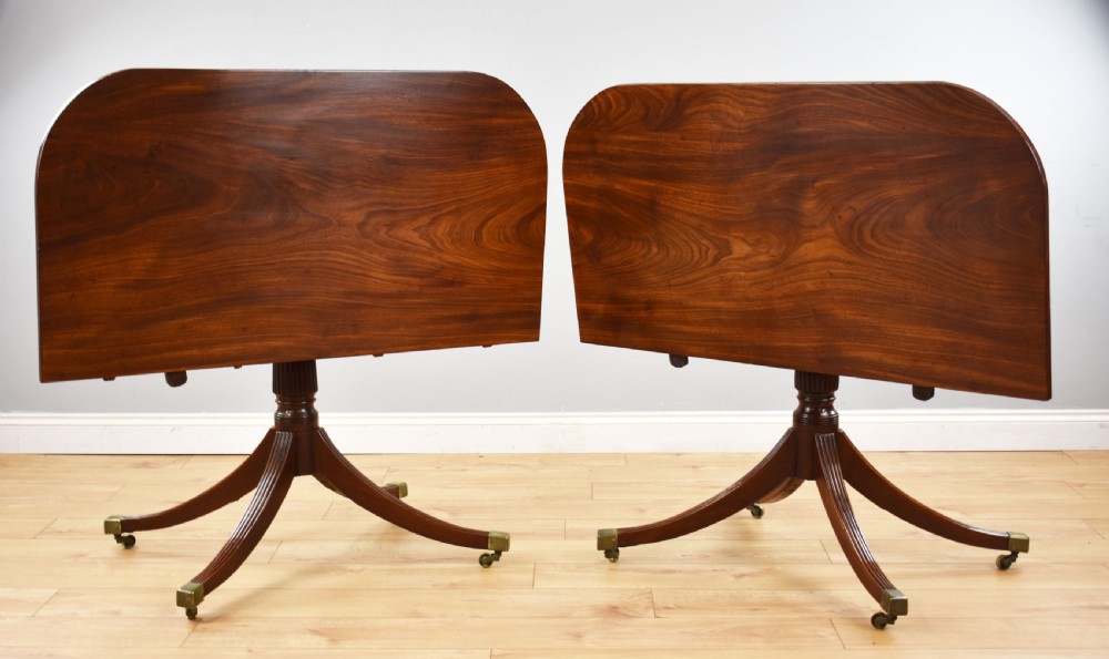 Regency Mahogany Pedestal Dining Table View VI