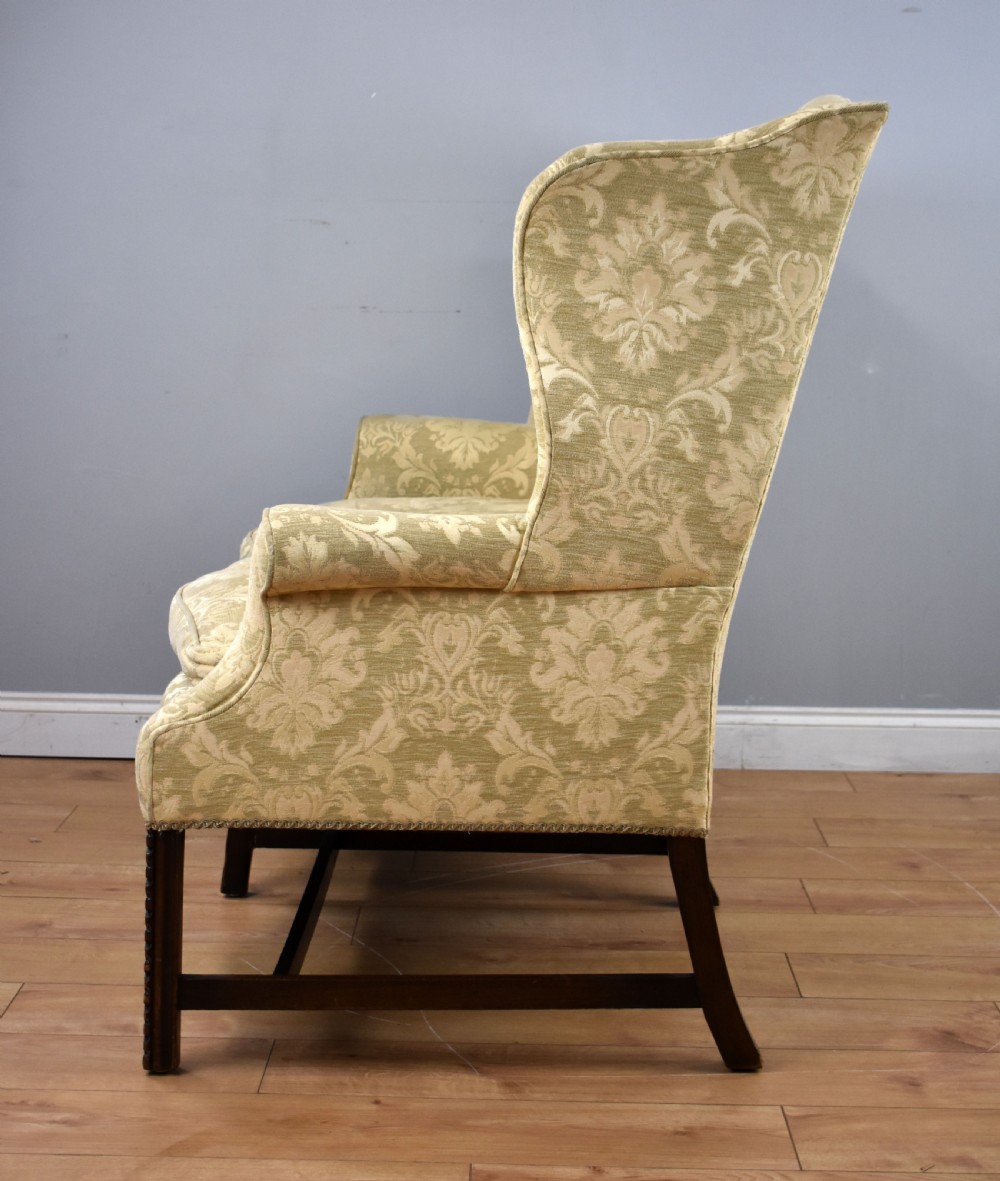 Georgian Style Wing Back Settee View IX