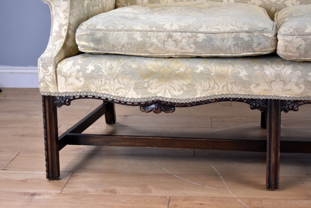 Georgian Style Wing Back Settee View X