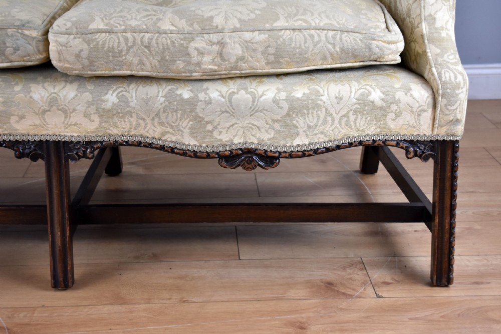 Georgian Style Wing Back Settee View XI