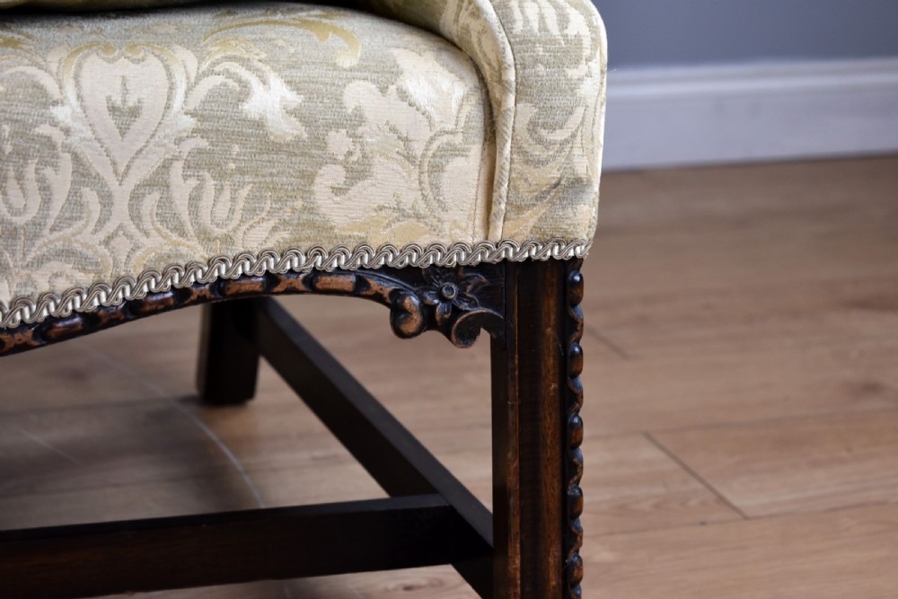 Georgian Style Wing Back Settee View XIII