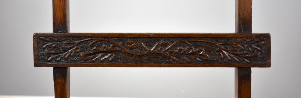 19th Century Oak Metamorphic chair and Matching Oak Chair View XIII