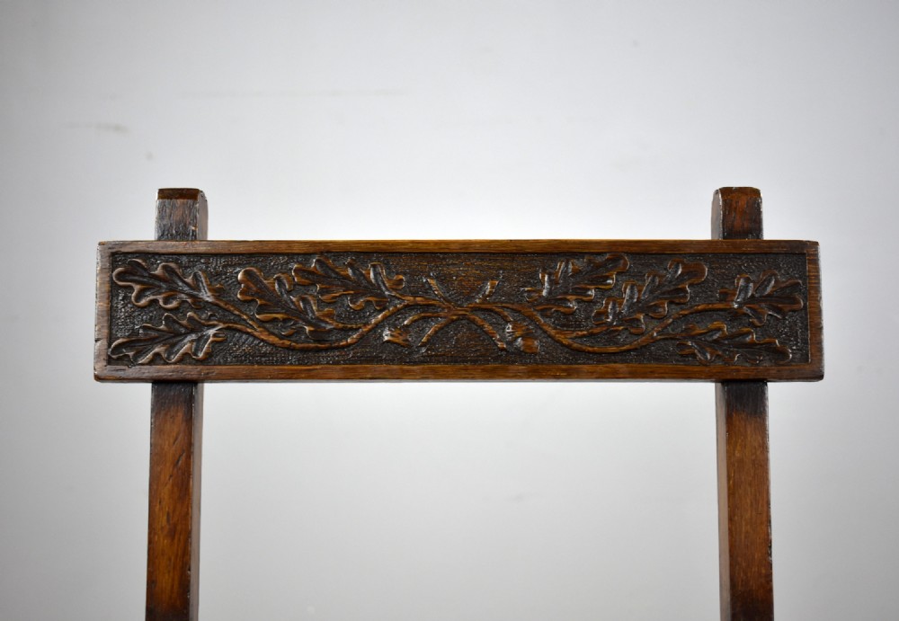 19th Century Oak Metamorphic chair and Matching Oak Chair View XIV