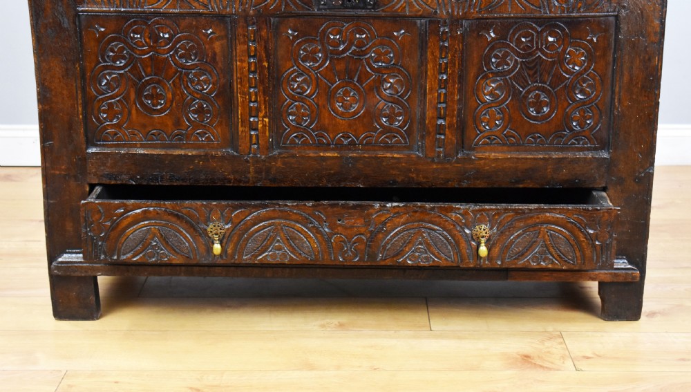17th Century Carved Oak Coffer View VII