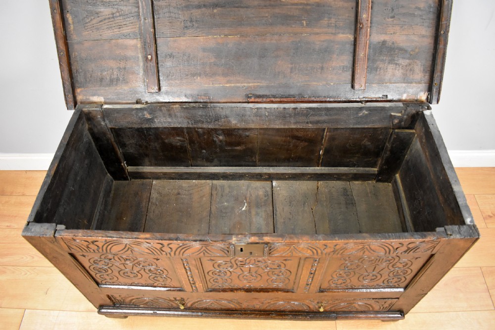 17th Century Carved Oak Coffer View XII