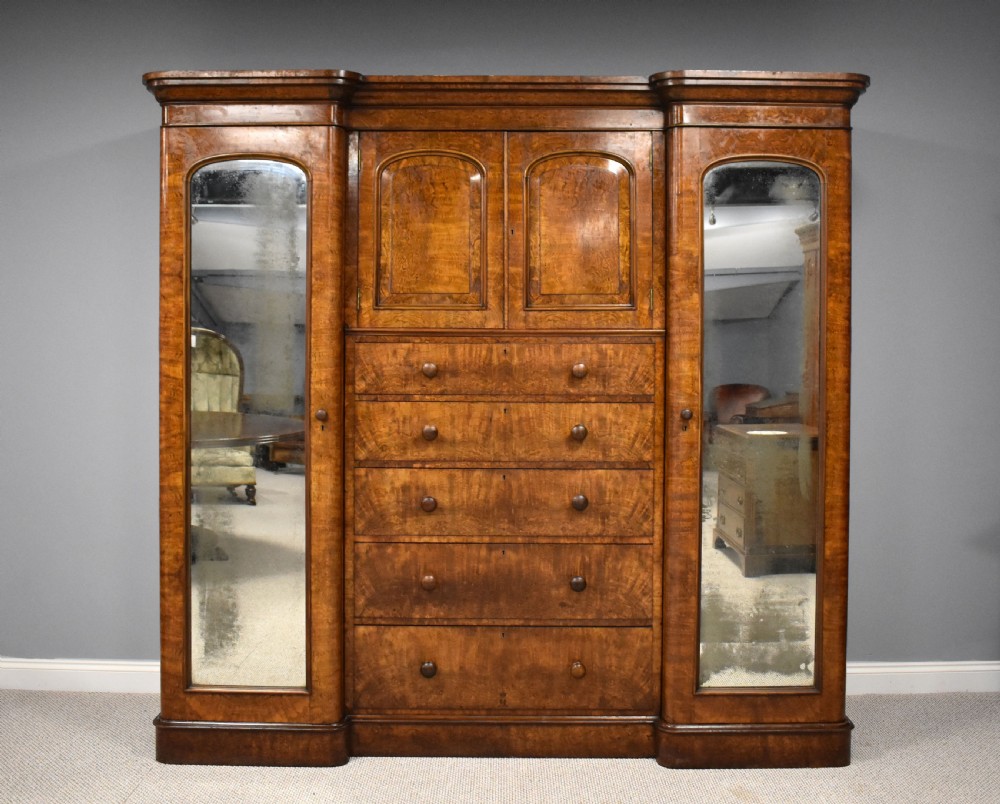 Victorian Burr Walnut Wardrobe
