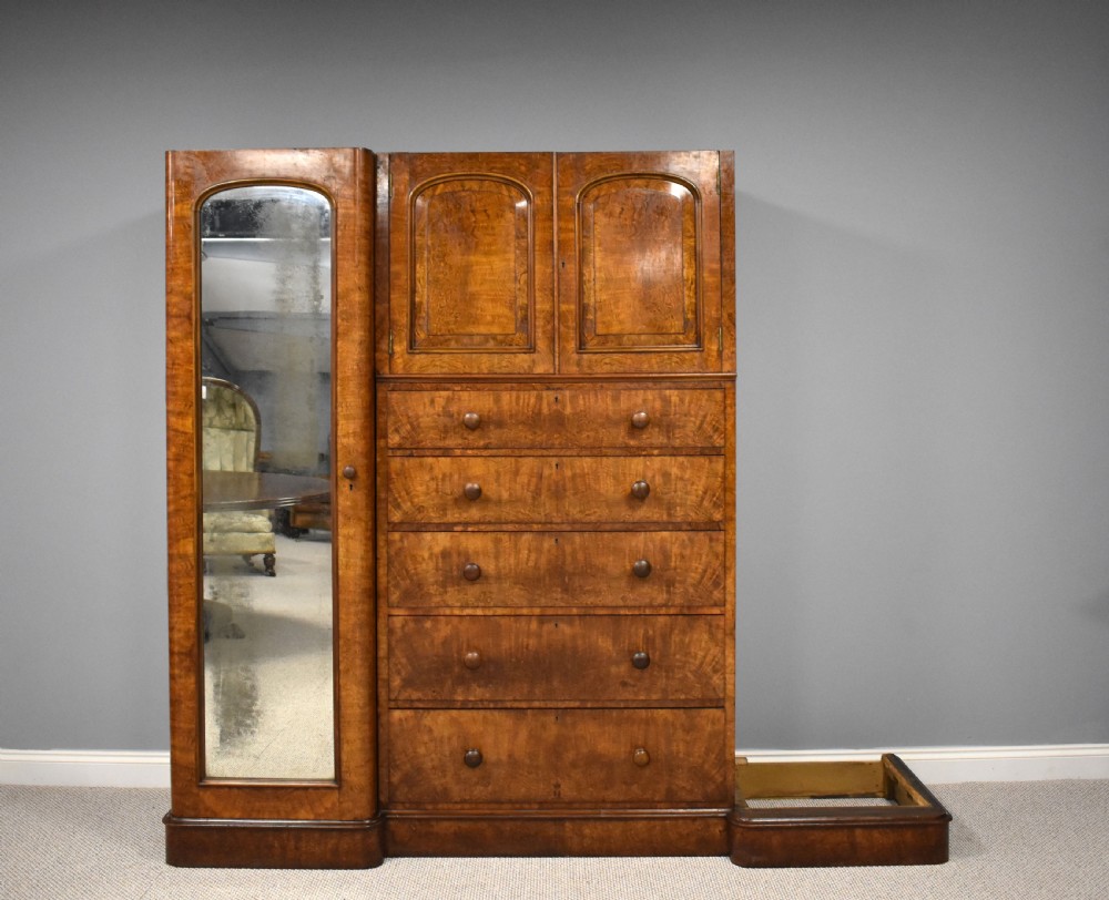 Victorian Burr Walnut Wardrobe View IV