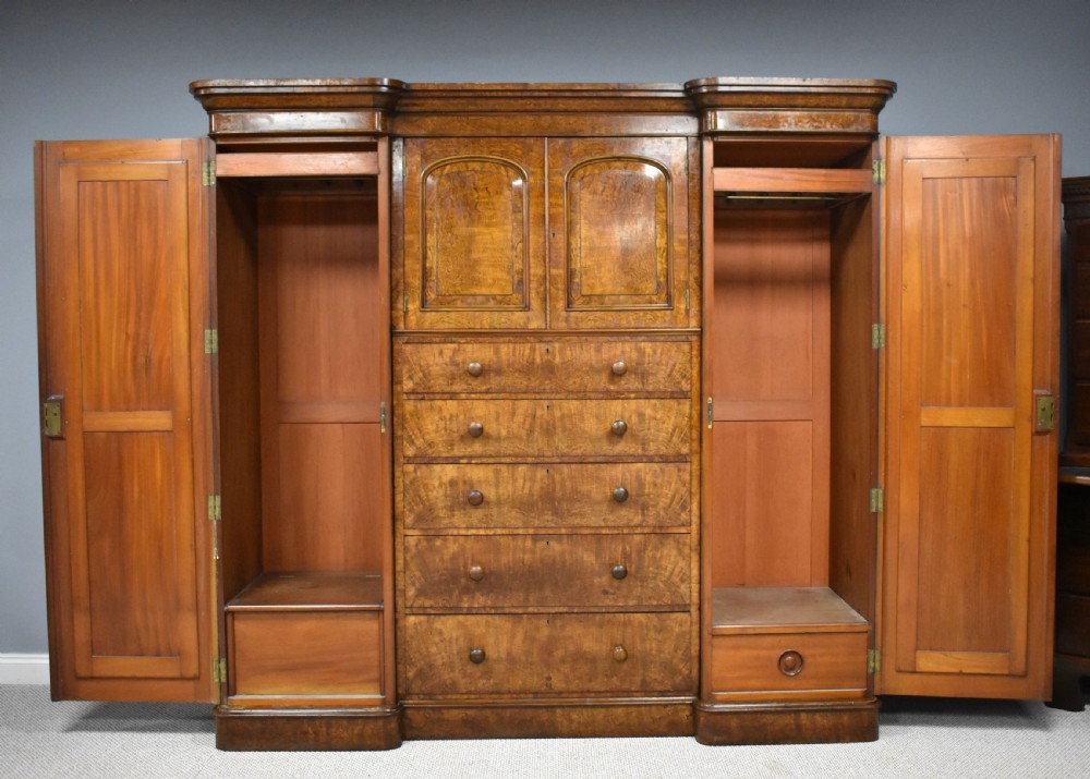 Victorian Burr Walnut Wardrobe View VIII