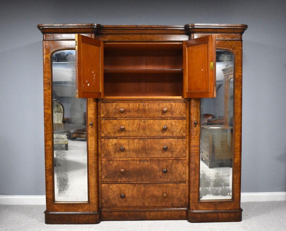Victorian Burr Walnut Wardrobe View IX