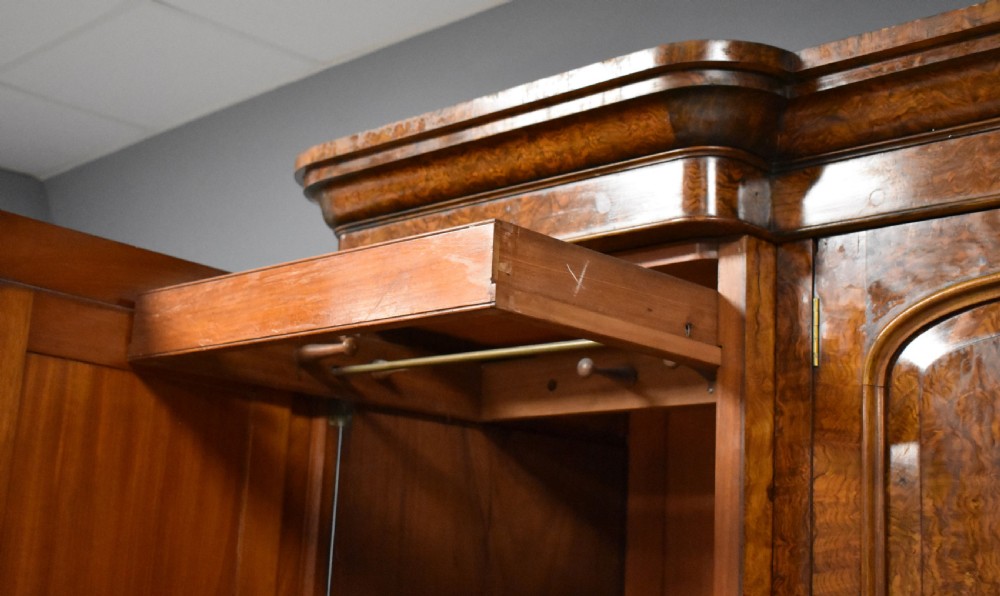 Victorian Burr Walnut Wardrobe View X