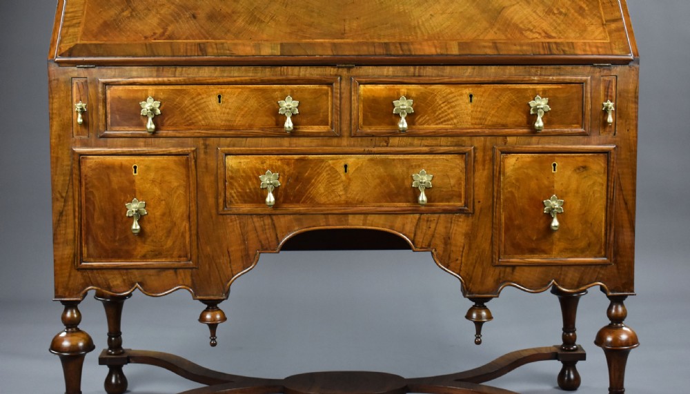 William & Mary Style Walnut Bureau View VII