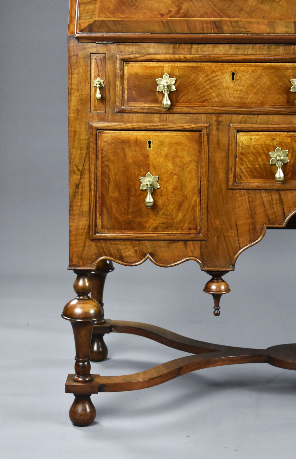 William & Mary Style Walnut Bureau View VIII