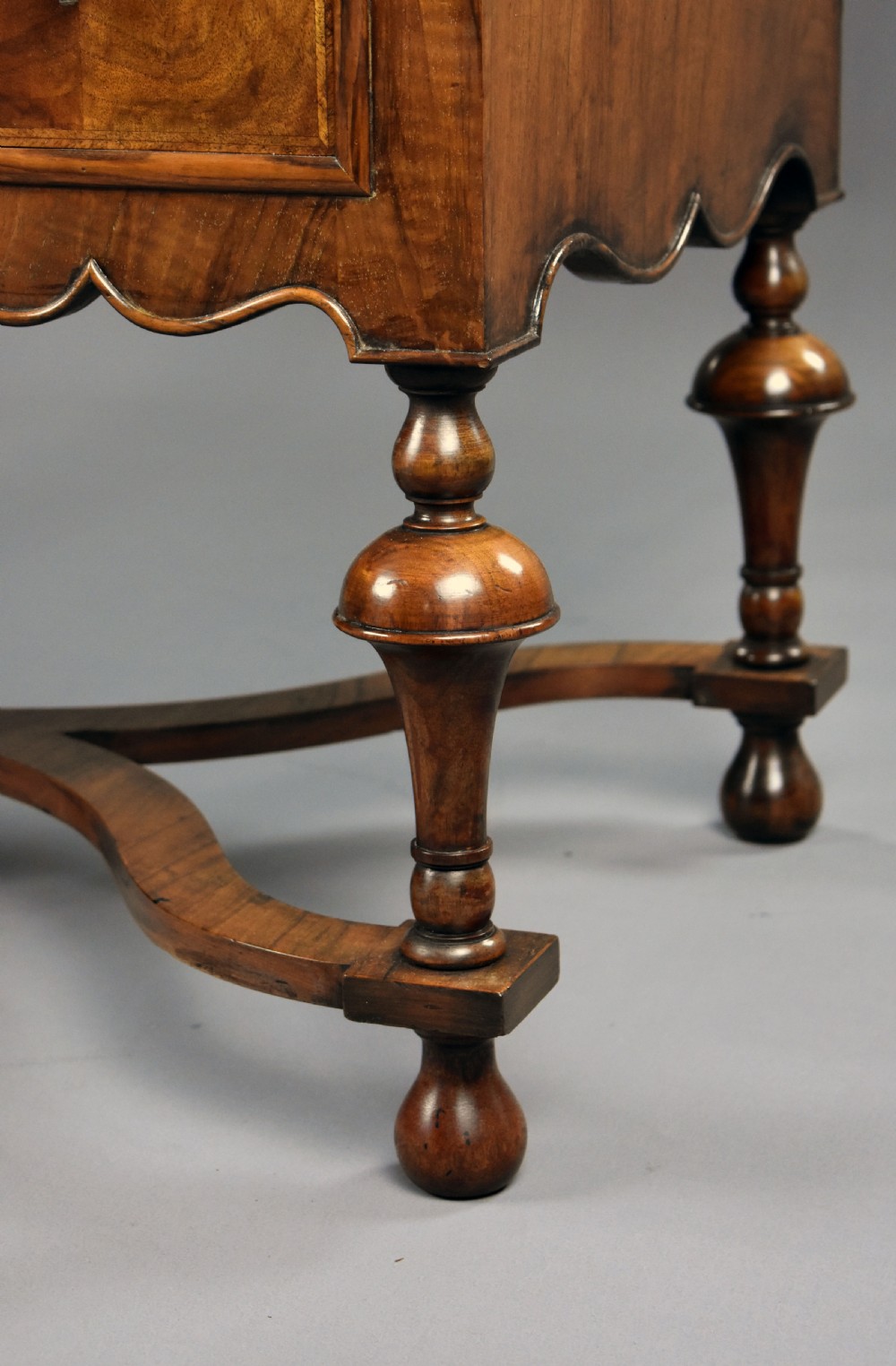 William & Mary Style Walnut Bureau View XIV