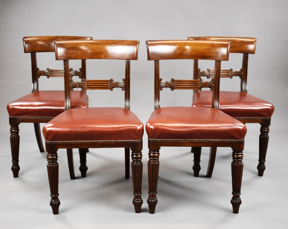 Set of 4 George III Mahogany Dining Chairs