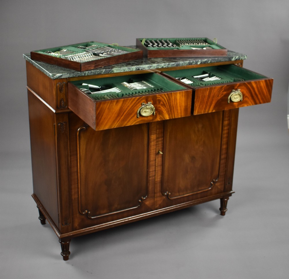 Antique Mahogany Cutlery Cabinet View VIII