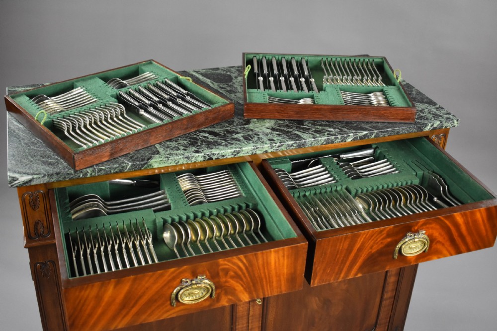 Antique Mahogany Cutlery Cabinet View IX